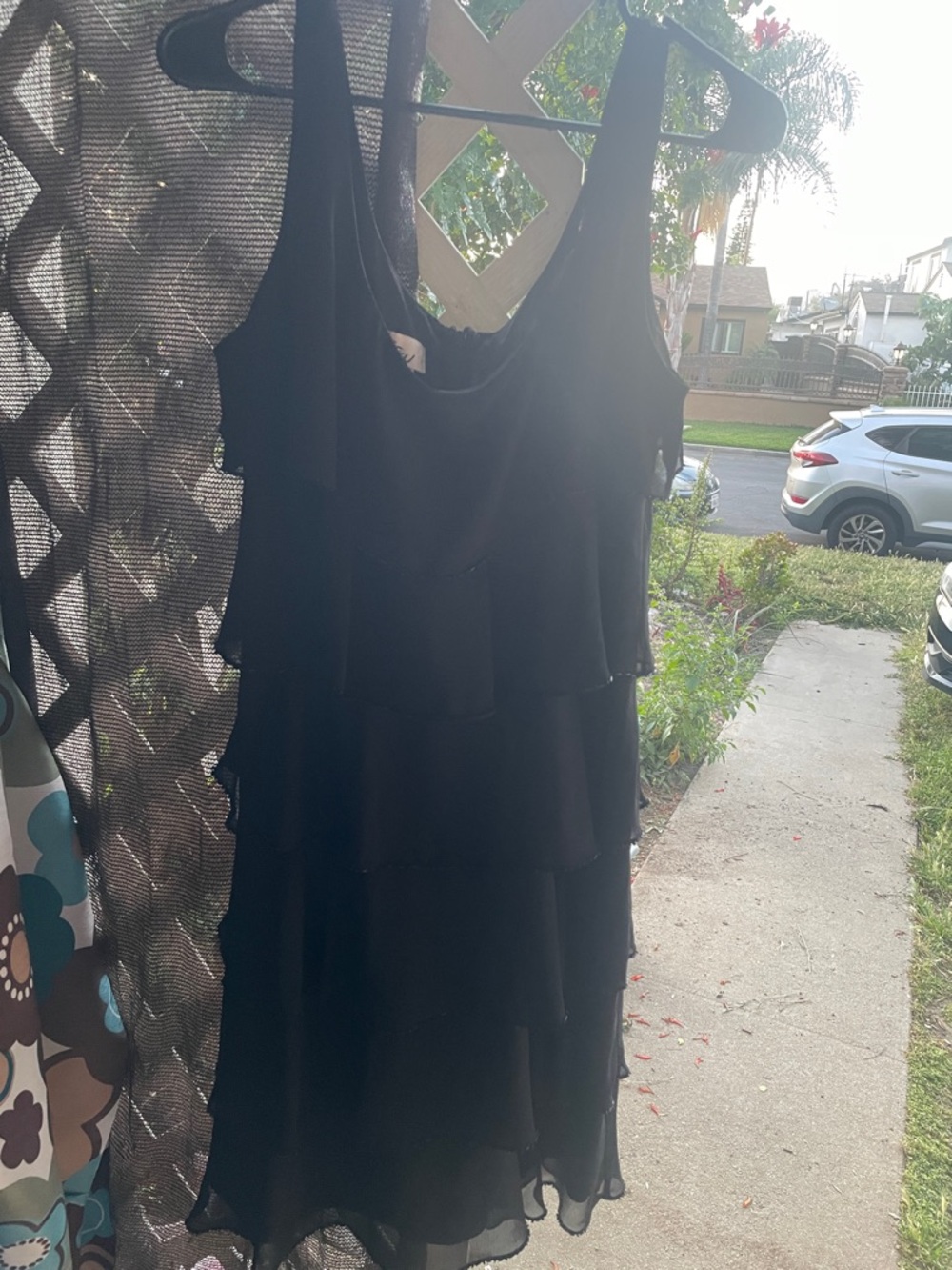 Patra Black Tiered Ruffle Mini Dress